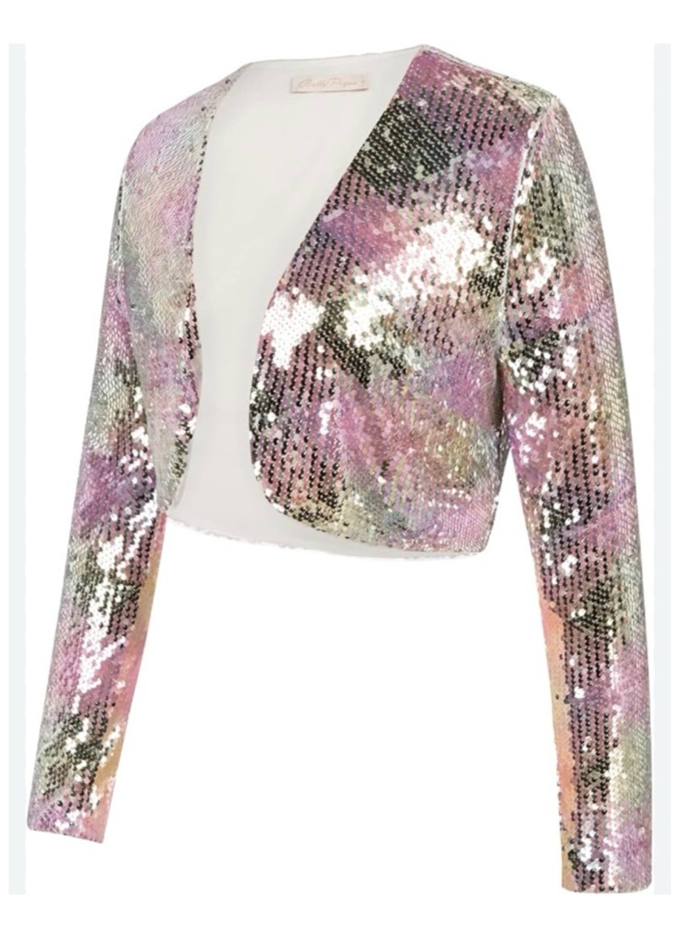 Belle Poque Sequin Bolero Jacket 3X Glitter Shrug Festival Party Rave Dance